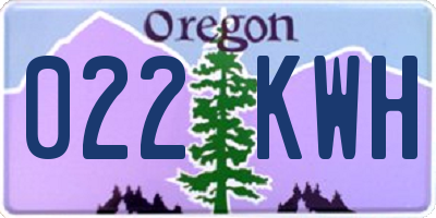 OR license plate 022KWH