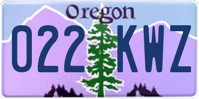 OR license plate 022KWZ