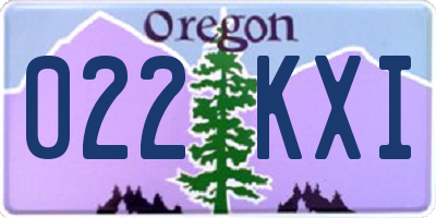 OR license plate 022KXI