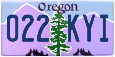 OR license plate 022KYI