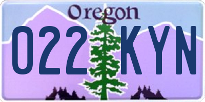 OR license plate 022KYN