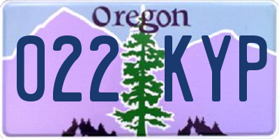 OR license plate 022KYP
