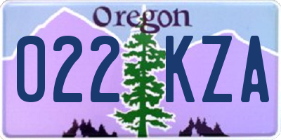 OR license plate 022KZA