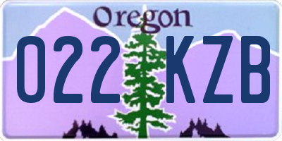 OR license plate 022KZB