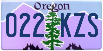 OR license plate 022KZS