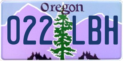 OR license plate 022LBH