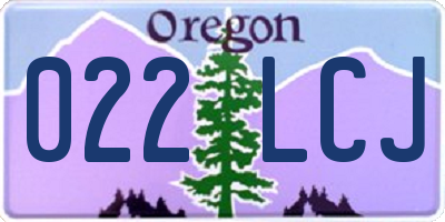 OR license plate 022LCJ