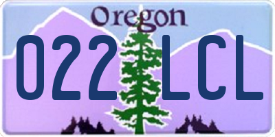 OR license plate 022LCL