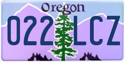 OR license plate 022LCZ