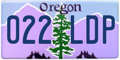 OR license plate 022LDP