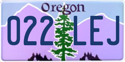 OR license plate 022LEJ