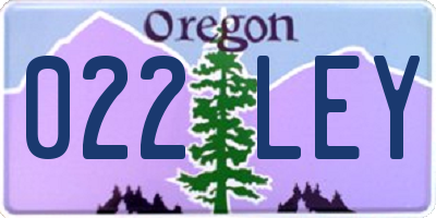 OR license plate 022LEY