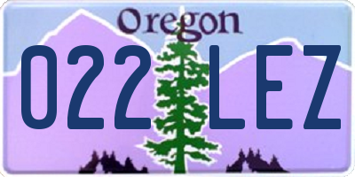 OR license plate 022LEZ