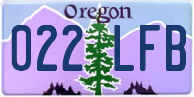 OR license plate 022LFB