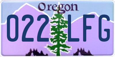 OR license plate 022LFG