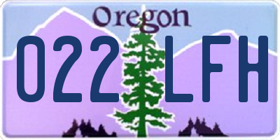 OR license plate 022LFH