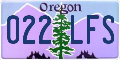 OR license plate 022LFS