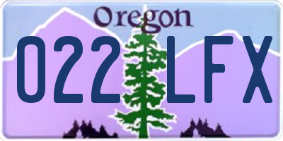 OR license plate 022LFX