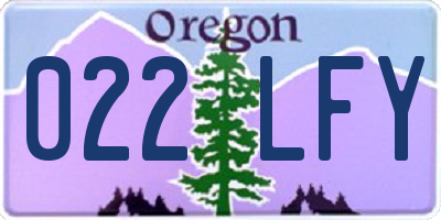 OR license plate 022LFY