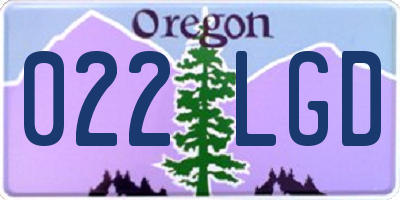 OR license plate 022LGD