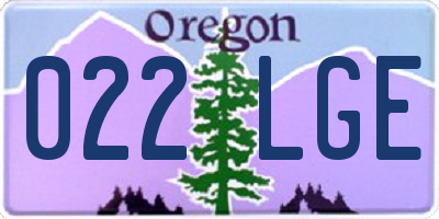 OR license plate 022LGE