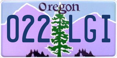 OR license plate 022LGI