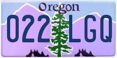 OR license plate 022LGQ
