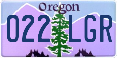 OR license plate 022LGR
