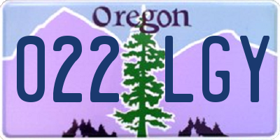 OR license plate 022LGY