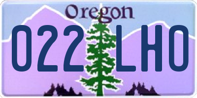 OR license plate 022LHO