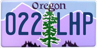 OR license plate 022LHP