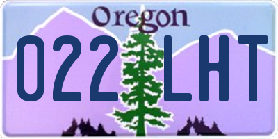OR license plate 022LHT