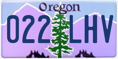 OR license plate 022LHV