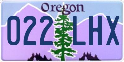 OR license plate 022LHX