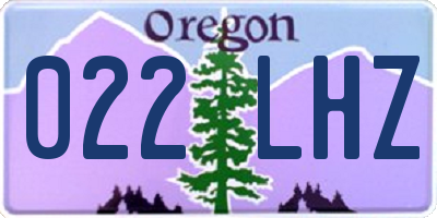 OR license plate 022LHZ