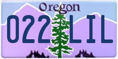 OR license plate 022LIL