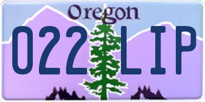 OR license plate 022LIP