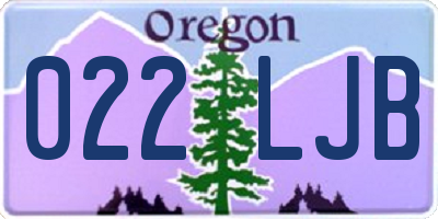 OR license plate 022LJB