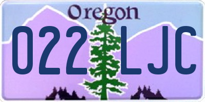 OR license plate 022LJC