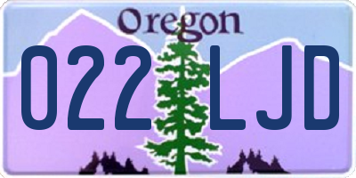 OR license plate 022LJD