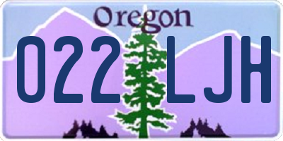 OR license plate 022LJH
