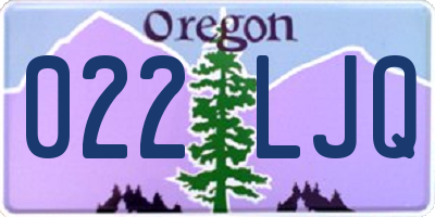 OR license plate 022LJQ