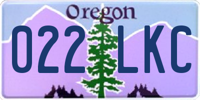OR license plate 022LKC