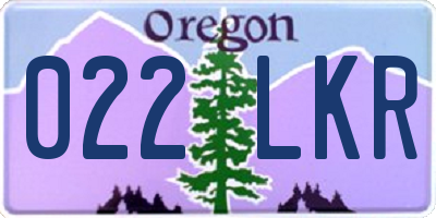 OR license plate 022LKR