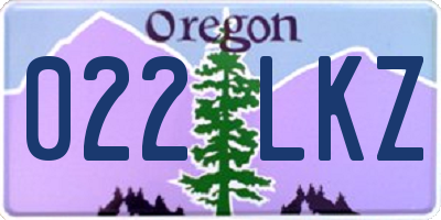 OR license plate 022LKZ