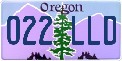 OR license plate 022LLD