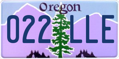 OR license plate 022LLE