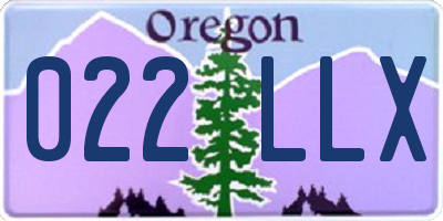 OR license plate 022LLX