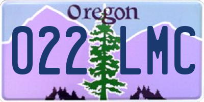 OR license plate 022LMC