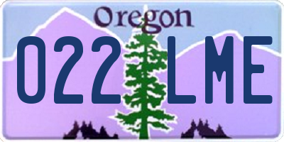 OR license plate 022LME